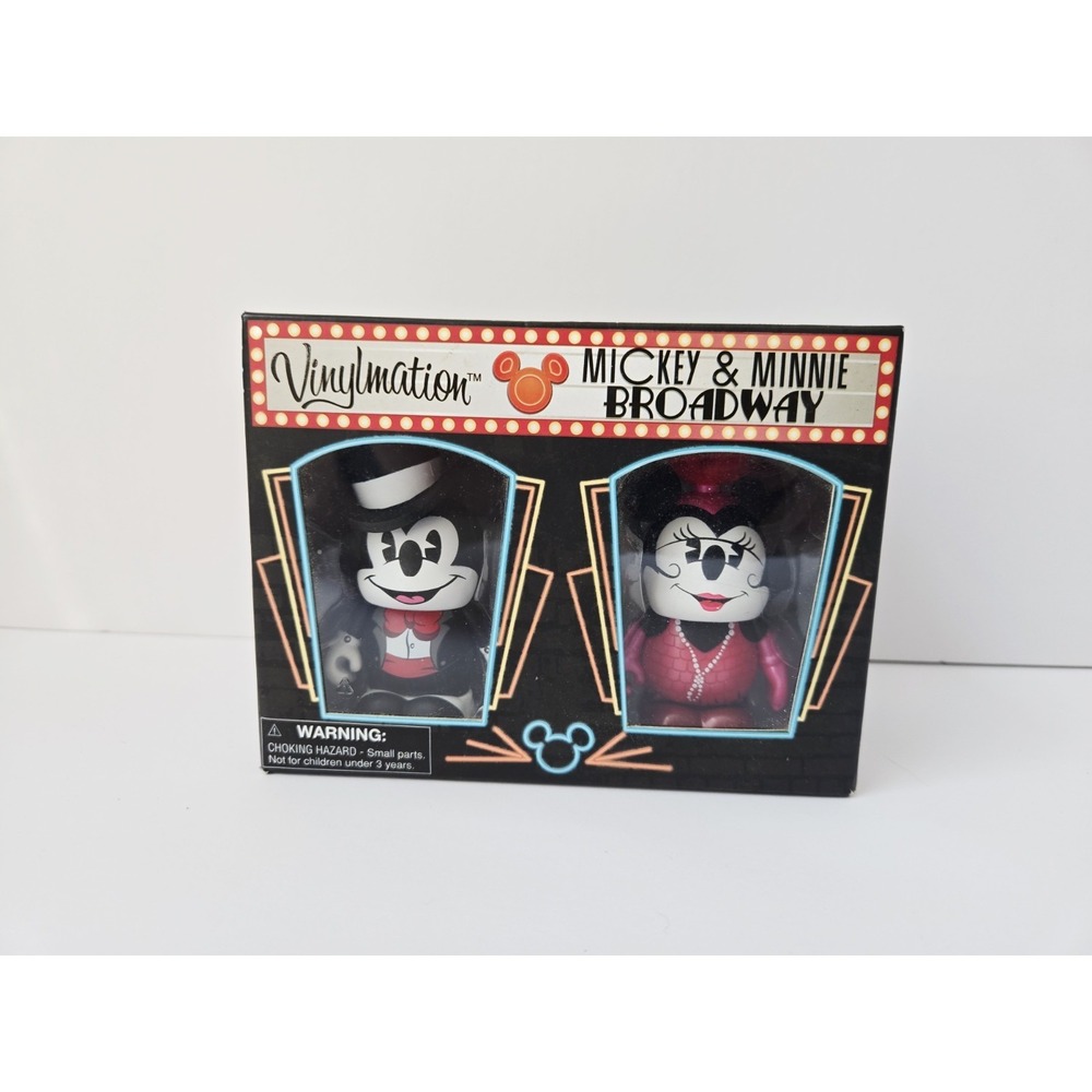 Disney vinylmation vinyl figure Mickey & Minnie Mouse Broadway pair